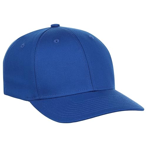 Lids Blank All Star Classic Structured Stretch Fitted Baseball Cap – Curved Bill Hat for Men and Women - color: Royal Blue, size: Small-Medium