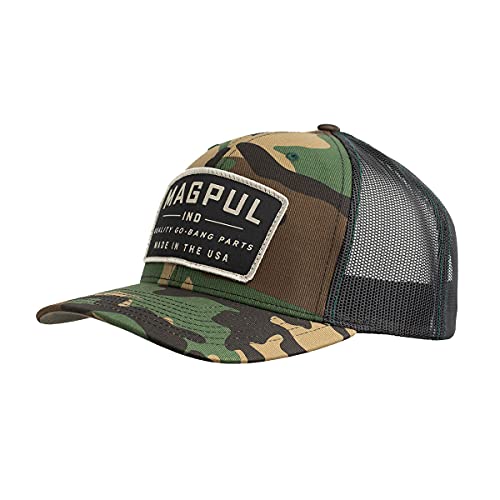 Magpul Trucker Hat Snap Back Baseball Cap, One Size Fits Most - color: Woodland Camo