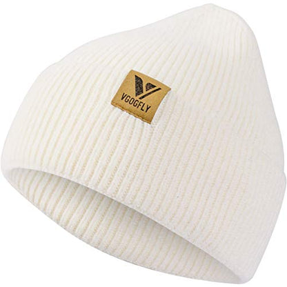 Vgogfly Slouchy Beanie Hats for Women Winter Knitted Caps Soft Warm Ski Hat Unisex - color: Ivroy