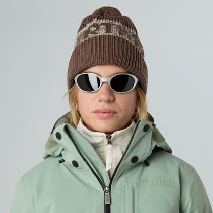 The North Face Unisex Adult Retro Cabin Beanie - color: Smokey Brown/White Dune