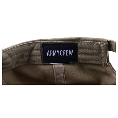 Armycrew XXL Oversize 4 Inch Long Bill Pigment Dyed Baseball Cap - color: Khaki Blue, size: XX-Large