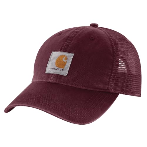Carhartt Men's Buffalo Sandstone Meshback Cap - color: Port