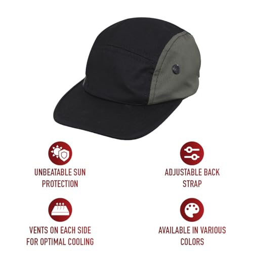 Rothco 5 Panel Street Cap - color: Olive Drab / Black