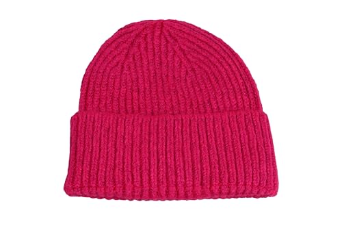 Seamless Beanie Cap, Acrylic Unisex Winter Beanie - color: Pink