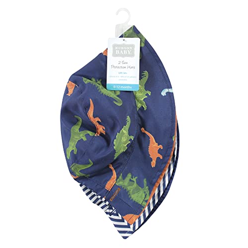 Hudson Baby Baby Hudson Baby Unisex Baby Sun Protection Hat - color: Dino Stripe, size: 0-12 Months