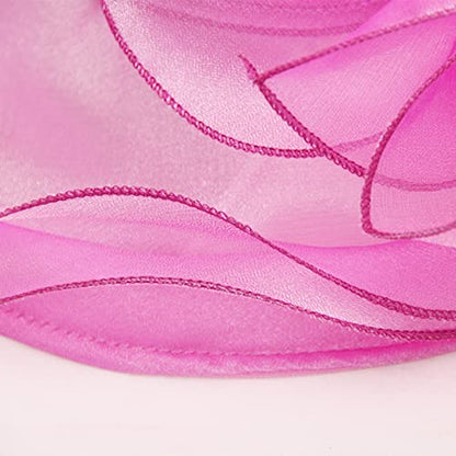Women's Kentucky Derby Church Dress Hat Wide Brim Leaf Flower Bridal Shower Hat - color: S5-rose
