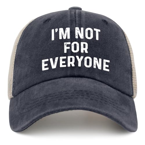 I'm Not for Everyone Hat Funny Trucker Hats for Women Funny Baseball Hat Funny Gifts - color: Navy Blue