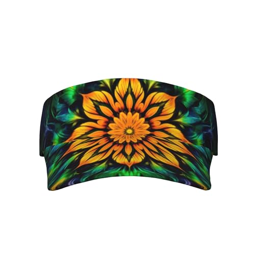 Vintage Mandala Sports Sun Visor Hat Men Women Adjustable Hats Empty Top Cap for Running Tennis Golf - color: Color-18