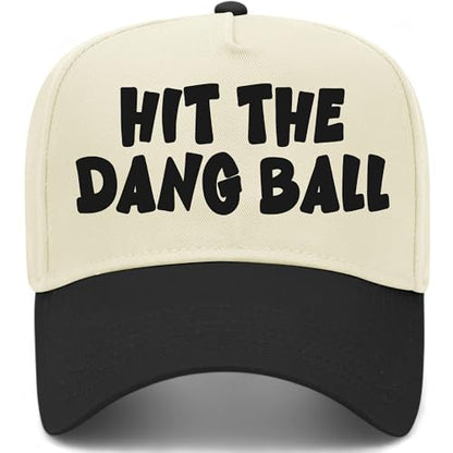 Hit The Dang Ball V2 Hat - color: Black/Natural