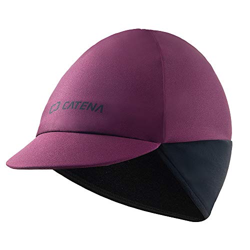 CATENA Men Women Fleece Cap Earmuff Beanie Windproof Thermal Cycling Helmet Skull Liner Wicking Running Motorcycle Sports Hat - color: Red