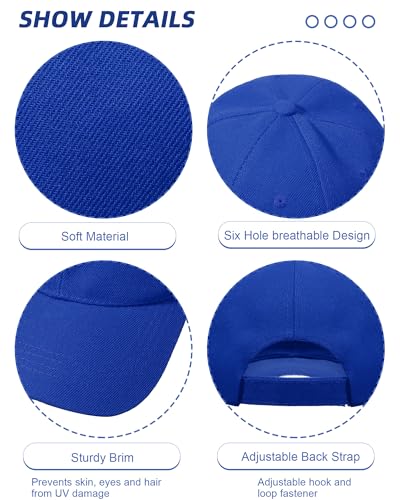 Handepo 24 Baseball Caps Adjustable - color: Blue