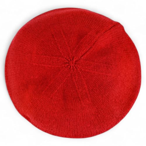 Armycrew Premium Wool Modern Stylish Beret Hat - color: Red
