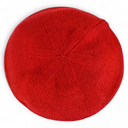 Armycrew Premium Wool Modern Stylish Beret Hat - color: Red