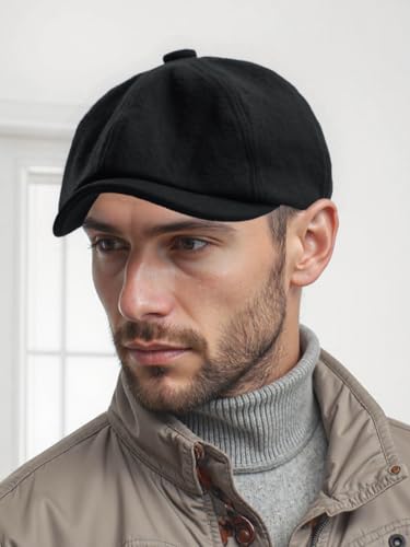 Senker Fashion 2 Pieces Newsboy Cap for Men - color: Black Blue