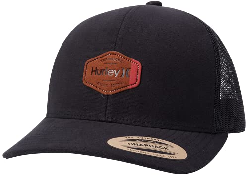 Hurley Mens Trucker Hat Fairway Mesh Quick-Dry Trucker Hat, Snapback - color: Black Old