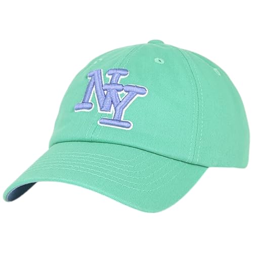 NY 3D Embroidered Dad Hat - New York Baseball Cap - color: Mint Lavender