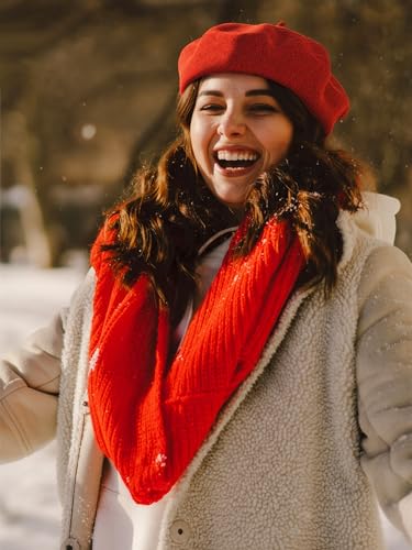 3/6 Pcs Beret Hats for Women - color: Lake Color, size: Medium