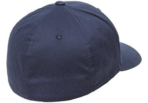 Flexfit/Yupoong Men's Cotton Twill Fitted Cap - color: Navy, size: Small-Medium