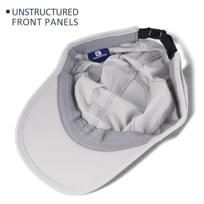 GADIEMKENSD Stretch Running Hat with Soft Brim, Quick Dry, Unstructured, Unisex-Adult - color: Light Gray