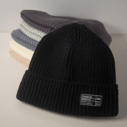 Fisherman Beanie Cuffed Knit Winter Hat Trawler Sailor Watch Cap Men Women - color: Waffle (Cloudy)