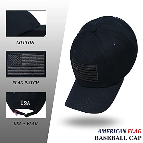 American Flag Hat, Adjustable Fit USA Baseball Cap for Men Women, Dad Hats, Outdoor Ball Caps for Casual Wear - color: Navy