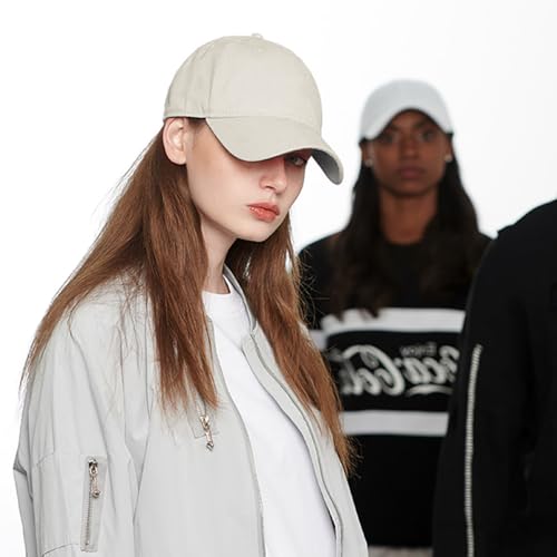 Women's Men's Fashion Baseball Cap Adjustable Strapback Hats Dad Hat Visor Sports Hat - color: Beige