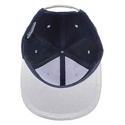 Gelante Plain Blank Flat Brim Adjustable Snapback Baseball Caps LOT 6 Pack - color: Navy/Grey