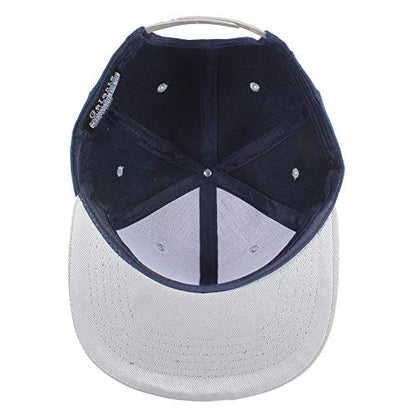 Gelante Plain Blank Flat Brim Adjustable Snapback Baseball Caps LOT 6 Pack - color: Navy/Grey