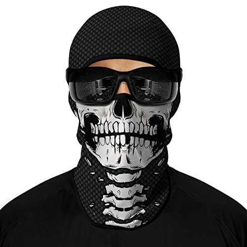 3D Balaclava Ski Mask Motorcycle Full Face Mask Outdoor Tactical Hood Headwear Mask Ghosts Skull Mask Men Women for Halloween - color: Skull 4
