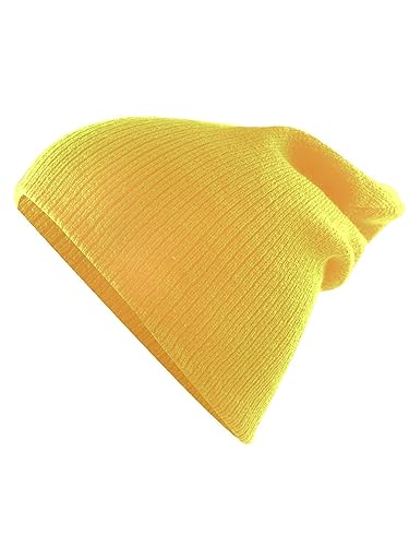 Century Star Kids Slouchy Beanie Halloween Costume Hat Winter Knit Cuff Toddler Boys Girls - color: 02 Yellow