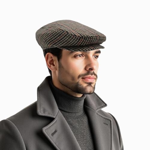 Newsboy Cap for Men/Women Newsboys Hat Men Beret Hats Soft & Comfortable Dress Beret Fashionable Caps for Daily Wear - color: Brown-green, size: Medium