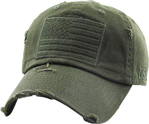 KBETHOS Flag USA America Military Thin Blue Line Thin Red Line Vintage Distressed Baseball Cap Dad Hat Unisex Adjustable… - color: 1. Olive-tactical Operator Classic