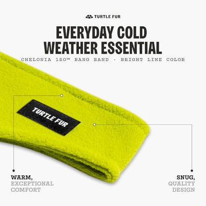 Turtle Fur Bang Band - Warm Headbands for Men and Women - color: Bright Lime