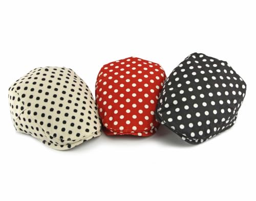 Cotton Newsboy Cap,Breathable Ivy Gatsby Cabbie Beret Hat for Men's Women Driving Hunting Golf - color: Dot Black