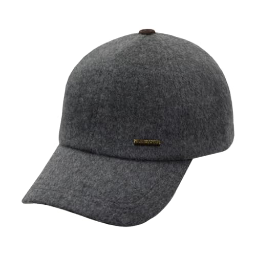 Fits Y'all Wool Classic Baseball Cap with Pigskin Leather: Adjustable Relaxed Fit for Men, Women and All Genders - color: Steel Grey