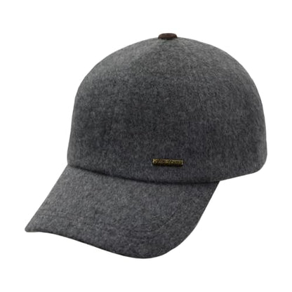 Fits Y'all Wool Classic Baseball Cap with Pigskin Leather: Adjustable Relaxed Fit for Men, Women and All Genders - color: Steel Grey