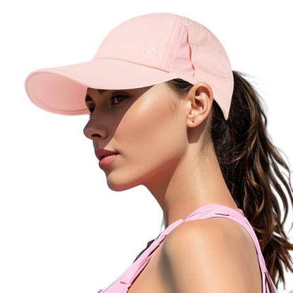 TOP-EX UPF 50+ Cooling High Ponytail Baseball Cap for Women - color: Pink, size: One Size