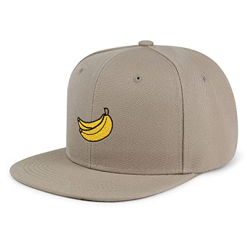JPAK Banana Fruit Hip-Hop Snapback Hat Embroidered Baseball Cap Monkey - color: 01. Khaki