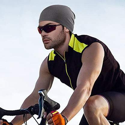 WTACTFUL Cooling Breathable Skull Cap Men Women, Sweat Wicking 1-2-4 Pack - color: 1 Piece - Gray