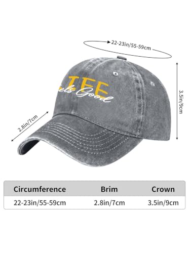 Inspirational Quote Baseball Cap Adjustable Cotton Dad Hats for Women Men - color: Gray