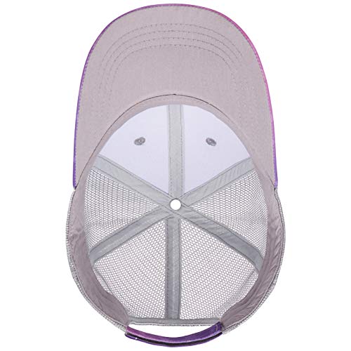BASSDASH Altimate Fishing Hat Mesh Back for Men Women Adjustable Baseball Trucker Cap - color: Gradient Purple