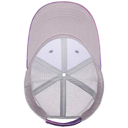 BASSDASH Altimate Fishing Hat Mesh Back for Men Women Adjustable Baseball Trucker Cap - color: Gradient Purple