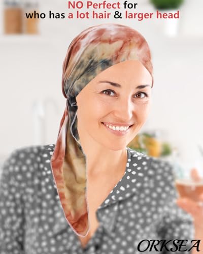 Chemo Headwear for Women Pre-Tied Head Scarf Coverings Scarves - color: Khaki Flower