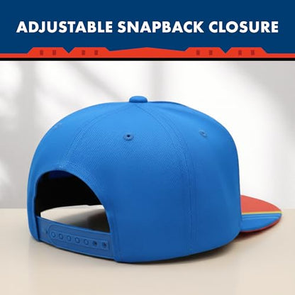 Concept One Unisex Adult DC Comics Superman Baseball Cap, Adult Adjustable Snapback Hat with Flat Brim for Men and Women - color: Blue