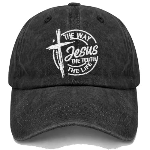 Man of God Husband Dad Embroidered Hat Camping Caps for Women - color: The Way the Truths the Lifes 30