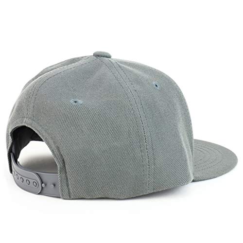Armycrew Youth Kid's Solid Color Flat Bill Snapback Baseball Cap - color: Charcoal