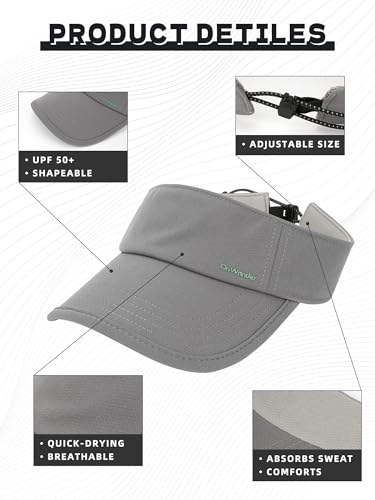 Sport Sun Visor Hat for Women and Men,Lightweight Cooling Sweatband Hat for Golf,Running,Tennis