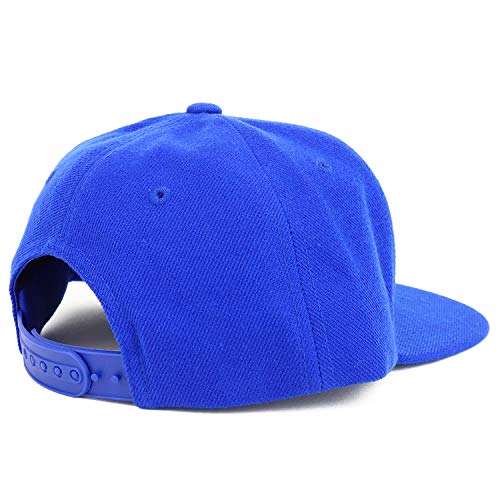 Armycrew Youth Kid's Solid Color Flat Bill Snapback Baseball Cap - color: Royal