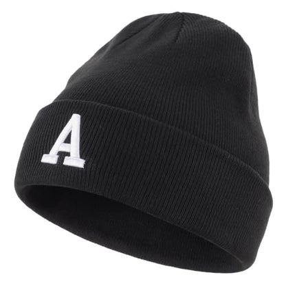 Connectyle Men's Cuffed Beanie Hat Double Layer Knit Winter Watch Cap - color: Black-a
