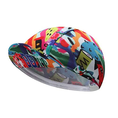 Funny Cycling Cap - Polyester Cartoon Cycling Hat-Under Helmet - Cycling Helmet Liner Breathable&Sweat Uptake - color: Kkk